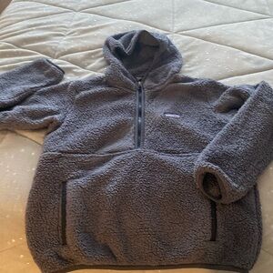 Patagonia half zip hooded fleece with pocket